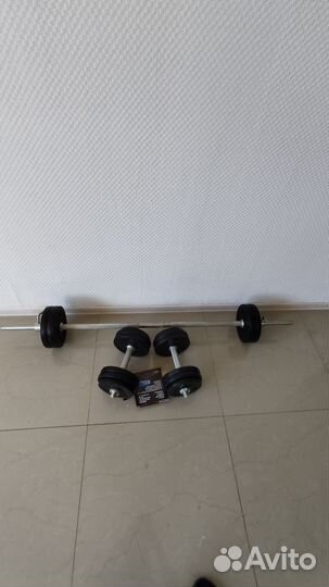 Штанга + гантели 55кг