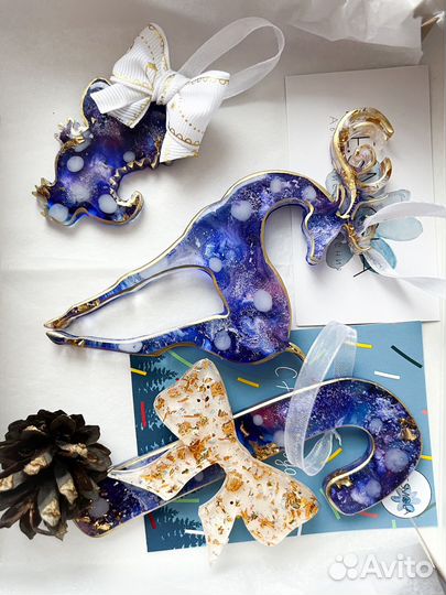 Елочные игрушки смола