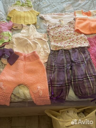 Вещи 2 пакета для новорожденых