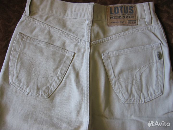 Джинсы бежевые бархатные