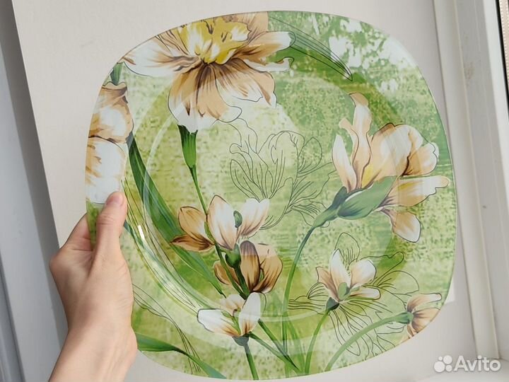 Блюдо для торта с лопаткой 30*30 см