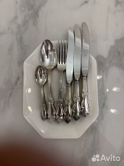 Набор столовых приборов Серебряная Роза мельхиор
