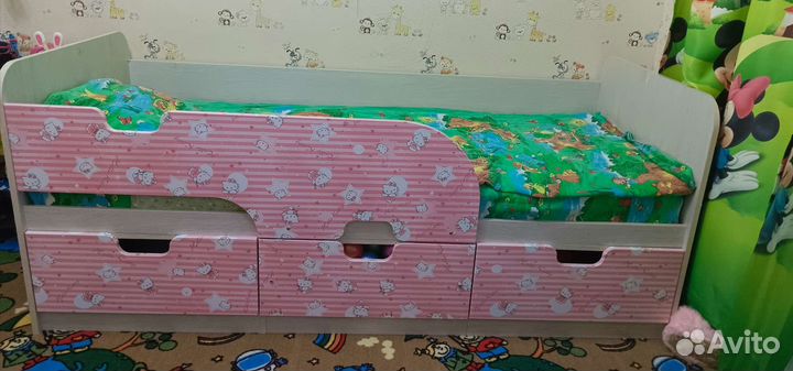 Детская кровать с матрасом от 3х лет