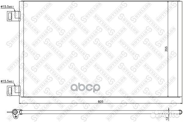 1045201SX радиатор конд. Renault Kangoo 1.6 16V