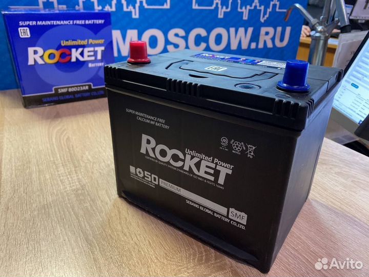 Аккумулятор Rocket 80D23AR 62Ah Шевроле Лачетти