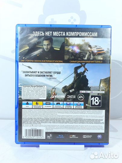 Диск для PS4 Battlefield Hardline б/у с гарантией
