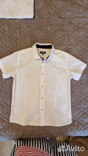 Рубашка школьная белая 140-146 и 128