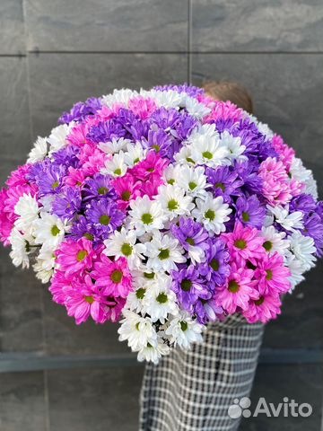 Хризантема (ромашки) цветы букет доставка