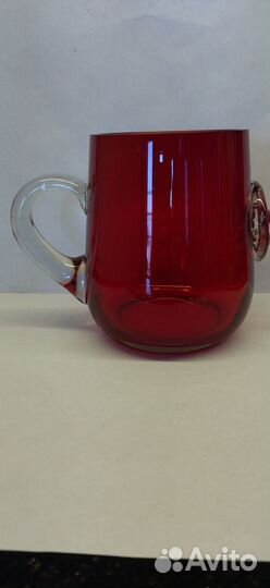 Пивная кружка 0,5л рубиновое стекло СССР