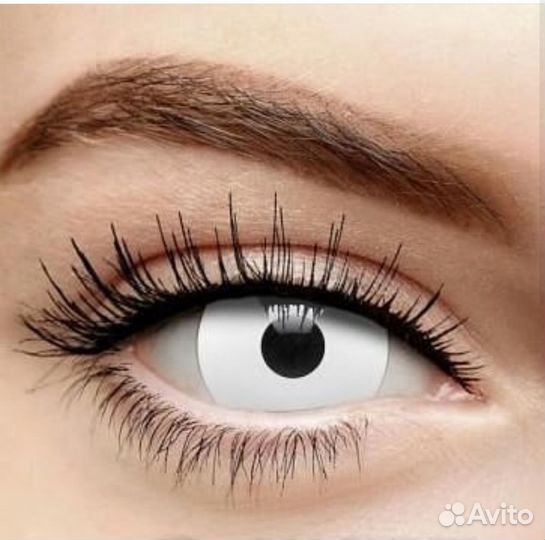 Белые цветные линзы (1 год ношения)