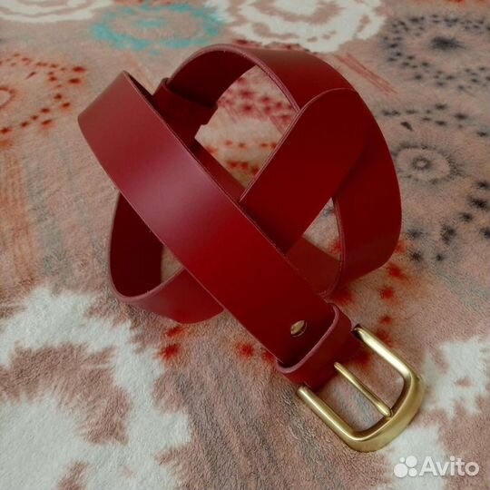 Ремень из натуральной кожи ручной работы