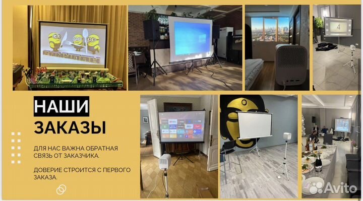 Аренда проектора и экрана fullhd Xiaomi Mi Smart 2