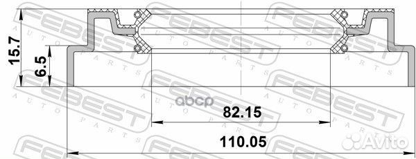 Сальник ступичный передний 82.15X110.05X6.5X15.7