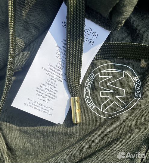 Платье с капюшоном michael kors хаки, размер XS