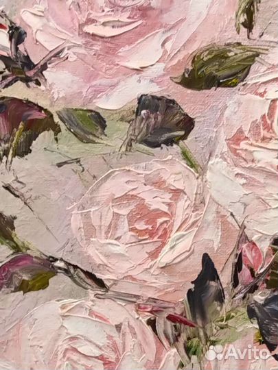 Картина маслом Цветы Розы 18х24