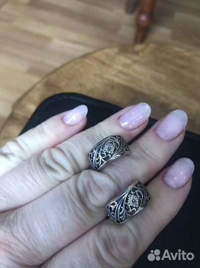 Серьги серебро СССР 875 проба