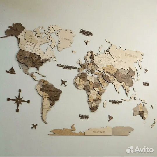 Карта мира с подсветкой