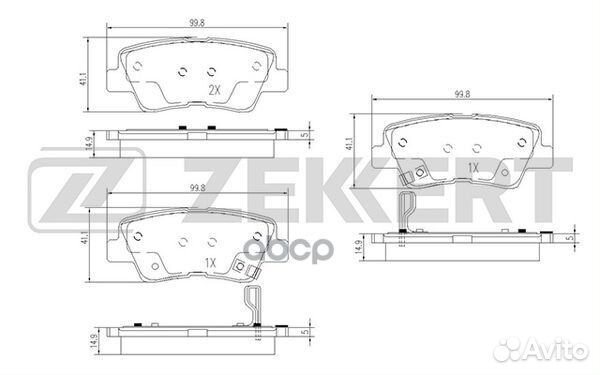 BS-1788 zekkert Колодки торм. диск. зад. BS-178
