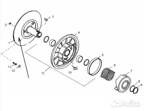 Диск неподвижный для снегохода С40600810