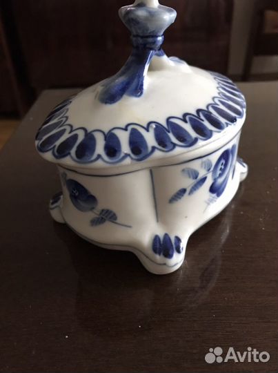 Рыба-шкатулка и шкатулка Гжель СССР