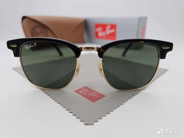 Очки Ray Ban Clubmaster 3016 Polarized Leopard