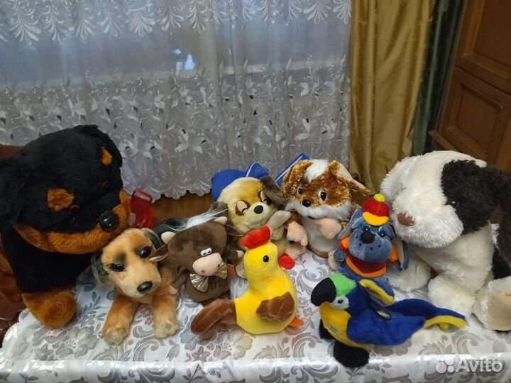 Мягкие игрушки пакетом, поют и говорят