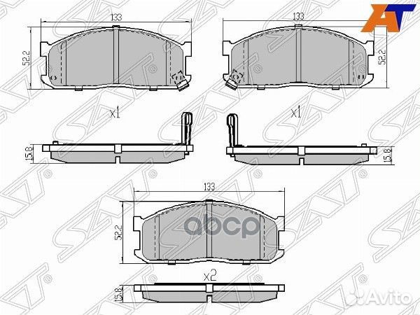 Колодки тормозные перед nissan terrano D21/vanet