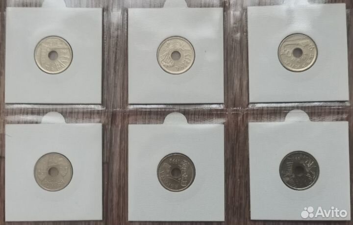 Набор 5 и 25 песет 