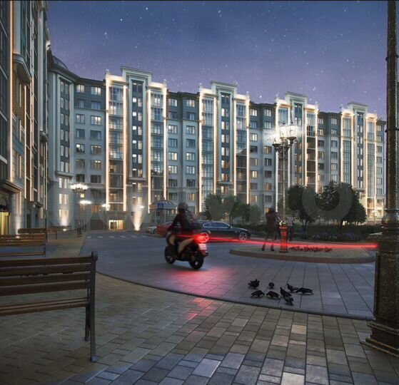 2-к. квартира, 77,1 м², 1/9 эт.