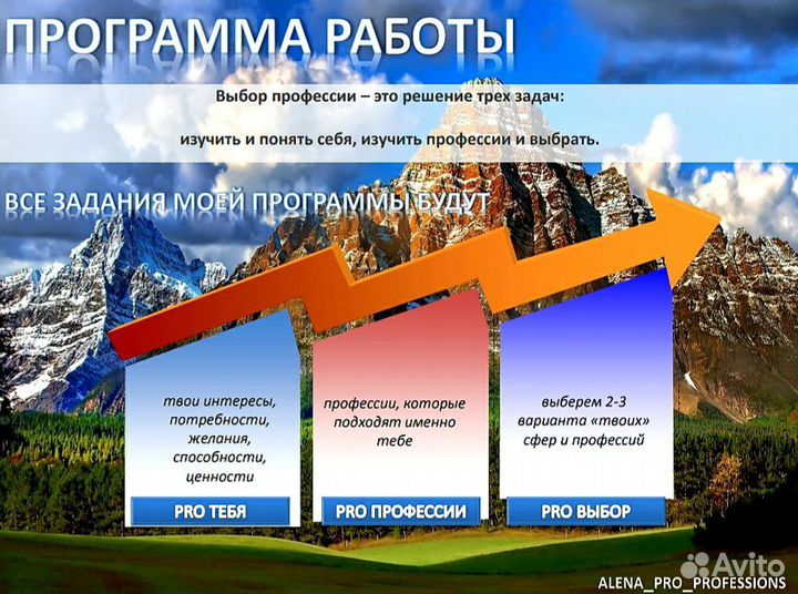 Профориентирование для школьников, консультация