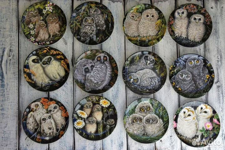 Тарелки декоративные Wedgwood. Серия совята