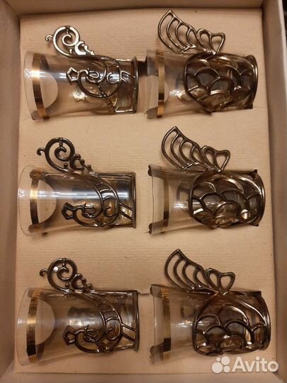 Стопки в подстаканниках времен СССР