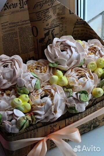 Зефир ручной работы, подарок, зефирные букеты