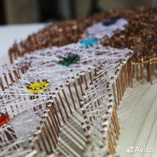 Панно в технике стринг-арт Чакры