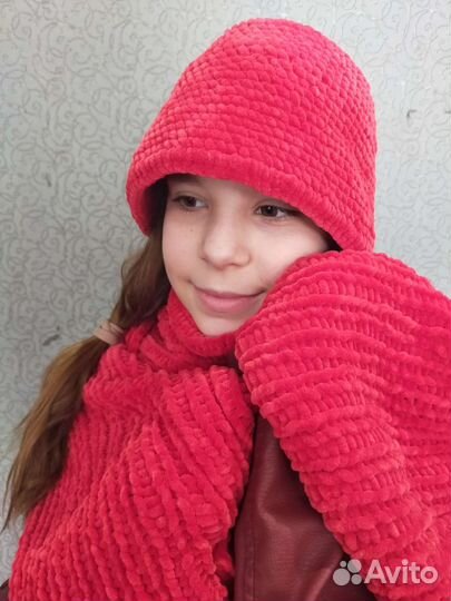 Женский комплект шарф и шляпа