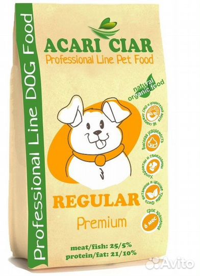 Сухой корм acari ciar regular для собак 25 кг