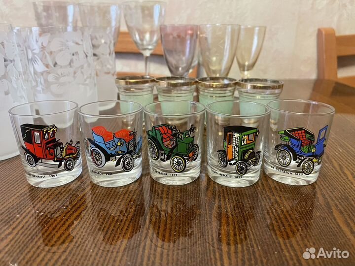 Фужеры, рюмки, бокалы хрусталь и стекло