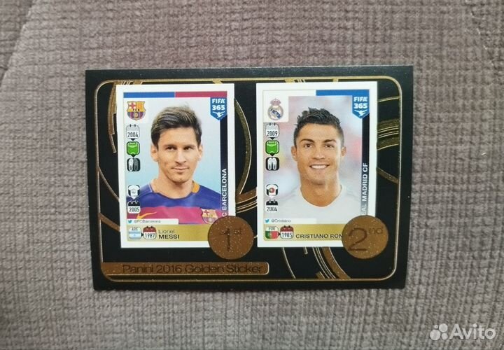 Наклейка Messi Ronaldo - Panini FIFA 365 2016-17