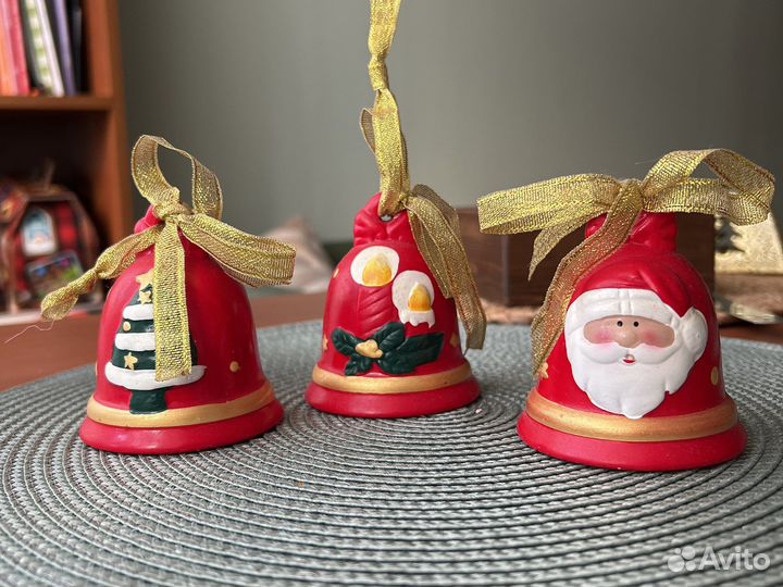 Новогодние колокольчики керамика