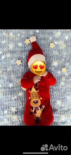 Новогодний костюм для малыша + колпачок