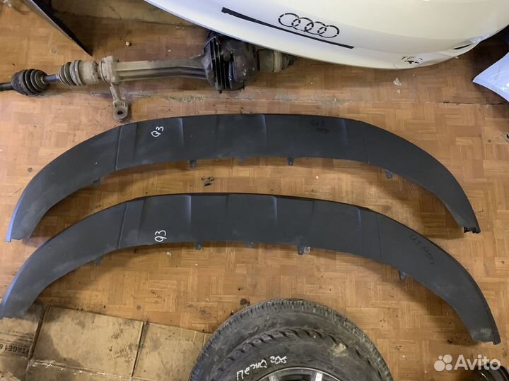 Юбка губа переднего бампера ауди q3