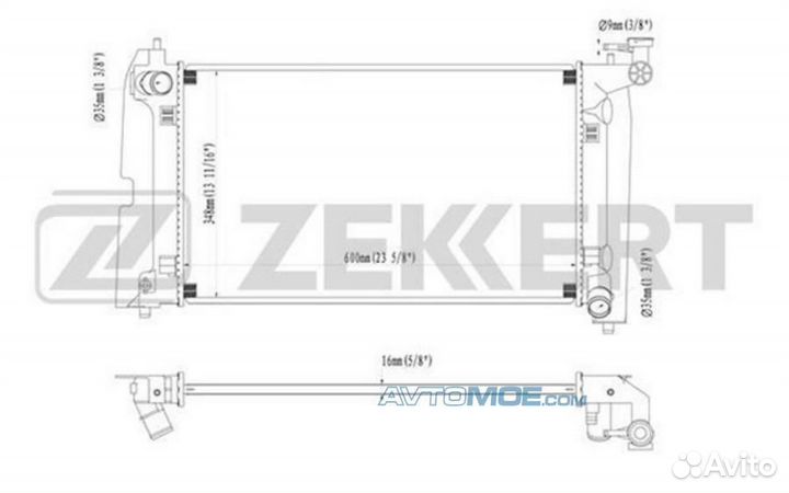 Радиатор охл. дв. Toyota Avensis (T250) 03- Coroll