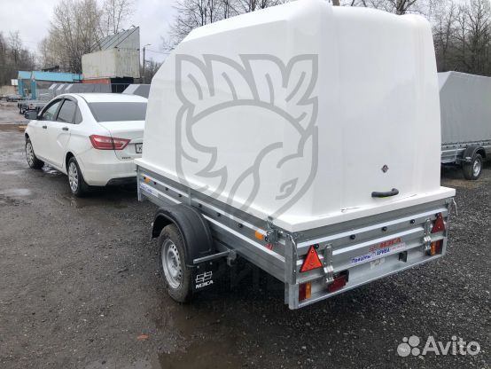Прицеп с крышкой в комплекте от мзса Оцинкован