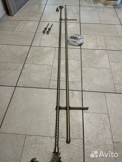 Карниз для штор двухрядный металлический 1,6 м