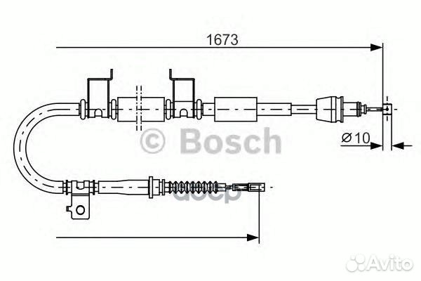 Трос ручного тормоза KIA ceed 1673мм правый 1 9