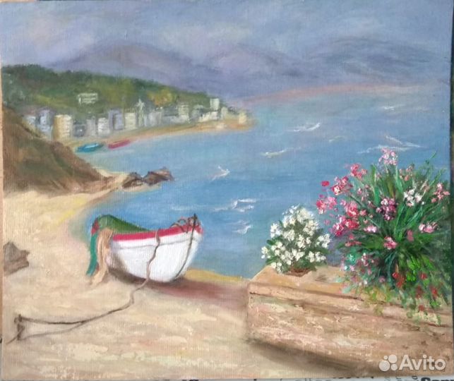 Картина маслом на холсте морской пейзаж