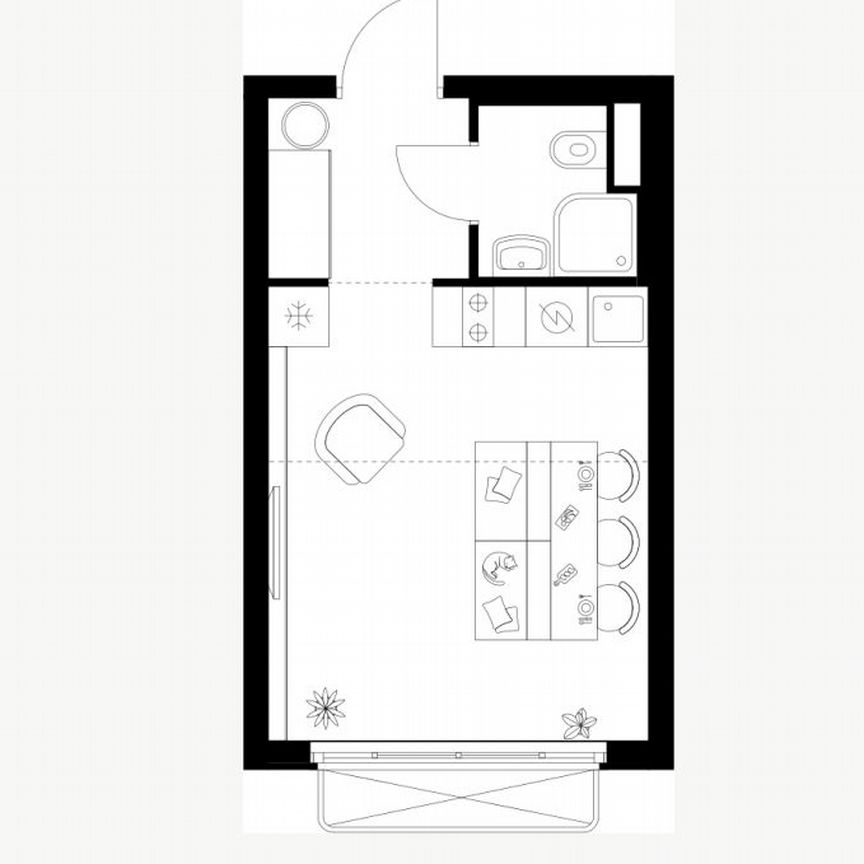 Квартира-студия, 21,6 м², 24/26 эт.