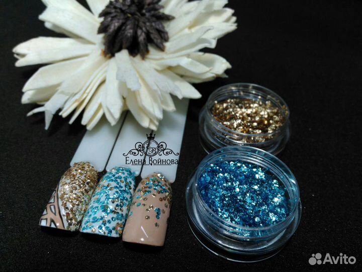 Рыбья чешуя декор для ногтей