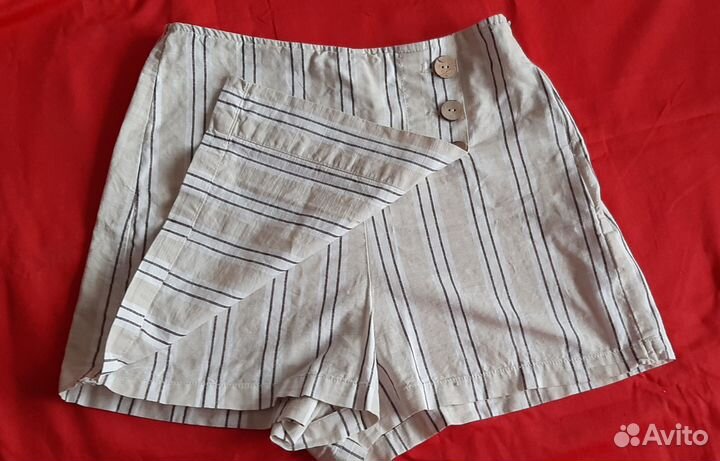 Юбка-шорты из льна