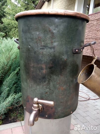 Антикварный жбан-бочка медная 18 век